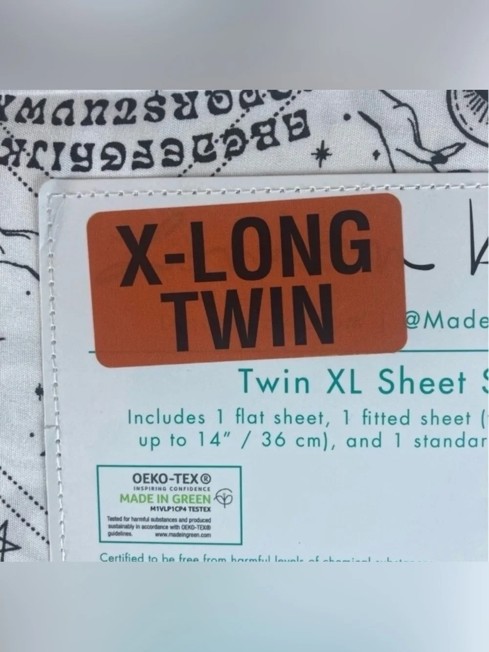 London Kaye Sheets Twin XL Sun Moon Stars Oujia Occult Lunar Halloween